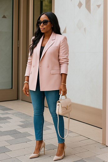 Soft Blazer Chic 🌸 #BlazerStyle | Best Fashion Designs