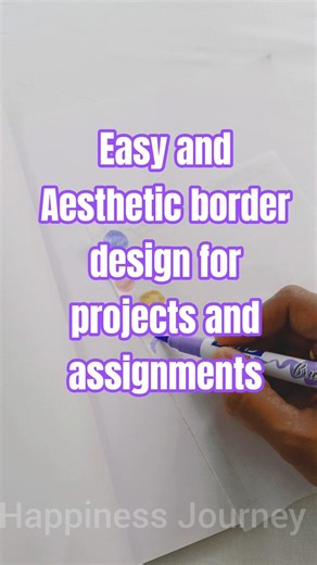 Upgrade your notes with this Easy Aesthetic border design 🎨| Simple Border for Projects & Journals |