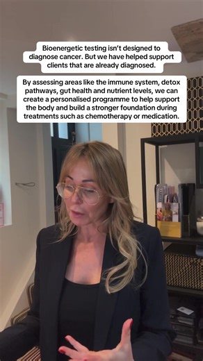 This question actually came up during a results call with a client. He didn’t come to us because of cancer, he came for bioenergetic testing to understand his overall health, but he mentioned that colon cancer runs in his family and asked whether the testing would pick something like that up. Bioenergetic testing looks at up to 10,000 health markers, assessing how systems like the immune system, gut health, liver detox pathways, hormones, nutrient levels and inflammation are functioning in the b