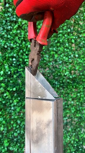 Closing idea for square tube cavity #welder #welding #diy