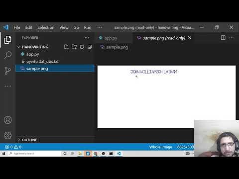 Python 3 pywhatkit Example to Convert Text to Handwriting Font and Save as PNG Image Using OpenCV