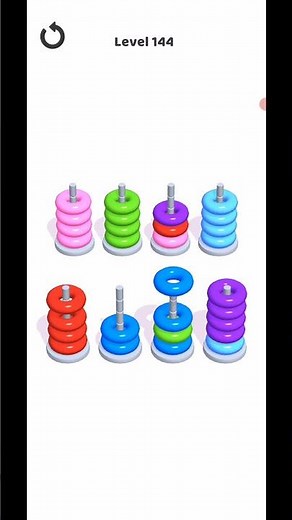 Hoop Stack Level 144 WalkThrough Solution Gameplay