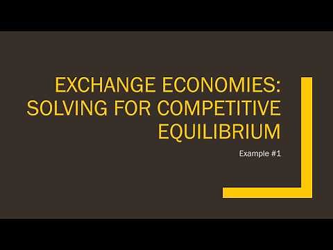 Exchange Economies: Solving for Competitive Equilibrium (Example#1)