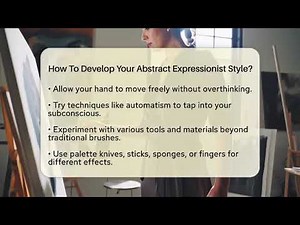 How To Develop Your Abstract Expressionist Style? - Drawing and Painting Academy