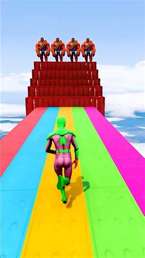 GTA 5 Epic Water Ragdolls | Spider-Man Jumps / Fails ep.16328 #shorts