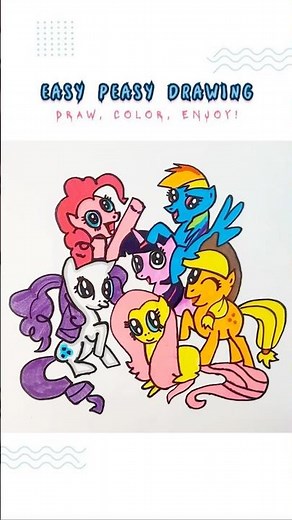 Draw My Little Pony Easily Step by Step #mylittlepony #howtodraw #cartoondrawing #kidsart #art