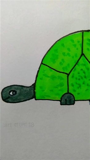 This easy turtle drawing ! how to draw a turtle🐢 ! turtle brawing ! #drawing #shorts #subscribe