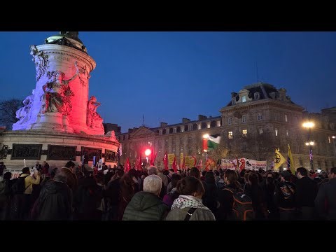 Live: Paris Demo Against War in Iran, Lebanon, Palestine, Demonstration against the war in Iran, ...