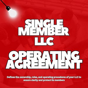 Single Member LLC Operating Agreement Template | Editable Legal Document for Small Business Owners - Etsy