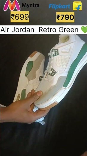Nike Air Jordan Retro Green Sneakers 🔥 Stylish & Premium Look #shorts #contentcreator