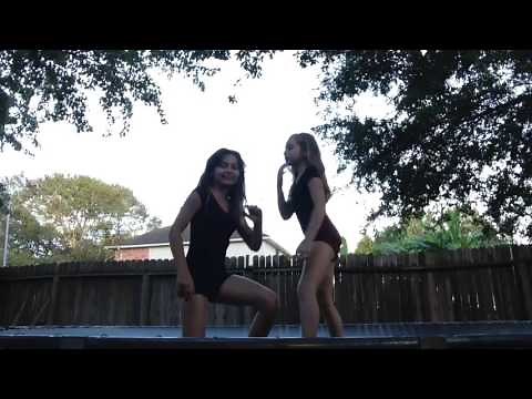 gymnastics on a trampoline with socks challenge