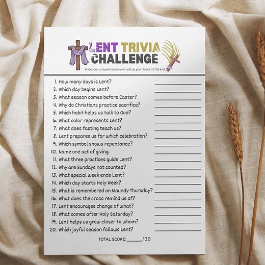 Lent Trivia Game for Kids, Lenten Quiz Activities, Church Trivia Party Game, Lent Quiz Good Friday, Sunday School Church, Catholic Game - Etsy
