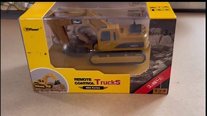 Top Race 4 Channel Mini Remote Control Drill Excavator 1:64 Scale, Mini Construction Toys Series (TR-018)