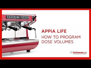 How to program dose volumes on the Appia Life | Nuova Simonelli