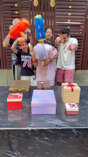Choose The Surprise Box! Who Is The Most Likely? #familygames #familychallenge