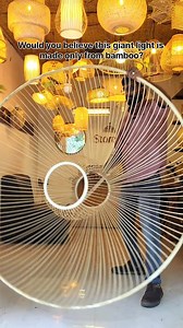 4.3K views · 386 reactions | Not just a light — an experience woven from bamboo. A 150 cm giant pendant, crafted entirely from bamboo and designed for double-height living rooms. This customised bamboo light brings warmth, texture, and elegance to your space — a true custom cane lamp that redefines sustainable luxury.  #BambooLights #Storoot #CustomBambooLight #CaneLamp #DoubleHeightDecor #EcoLuxury #SustainableDesign | Storoot Handicrafts & Interiors | Facebook