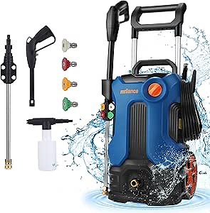 Pressure Washer, 3800PSI Electric Pressure Washer 5-in-1 2.8GPM, 2000W High Power Washer Machine for Home Car Boat RV Driveway Deck(Blue)