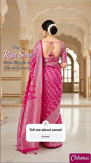 The Riya Saree: Hot Pink Georgette Saree with Silver Zari Leheriya Work | Chhorii Fashion #saree