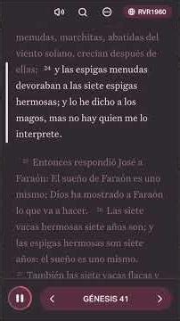 Génesis capitulo 41 capitulo 17 en adelante
