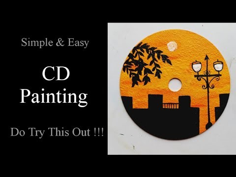 DIY CD Painting For Beginners | CD Crafts | Best out of waste | Painting CDs |