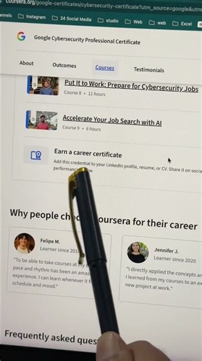 Explore Google's 9-Course Cybersecurity Certificate￼