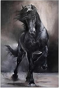 Horse Poster, Animals Canvas Wall Art For Living Room Decor Aesthetic Vintage Posters & Prints, College Posters For Guys Cuadros Para Dormitorios, 36x24 inches, Unframed