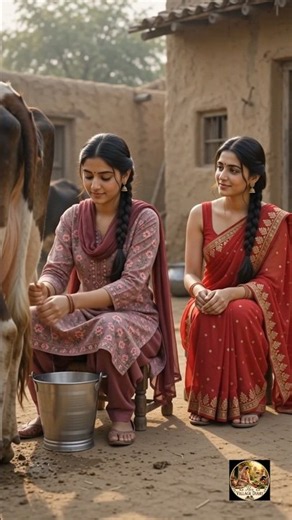 Village Girls Feed & Care for Their Animals Together 🐄🐐 #VillageLife