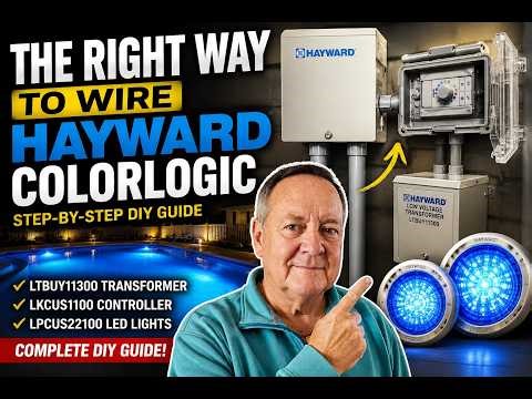 **How I Wired Hayward ColorLogic Pool Lights + Transformer + Controller DIY**