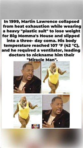 👑😭 1999: Martin Lawrence Collapsed On Set – Woke Up 3 Days Later As "Miracle Man"#shorts
