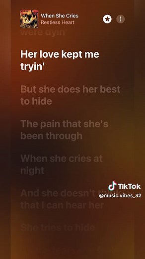 Restless Heart - When She Cries Lyrics and Meaning