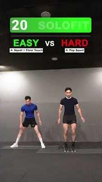 Easy vs Hard Leg Workout 🔥 Burn Fat & Build Strong Legs | No Equipment ✅ #legs #legday #usa