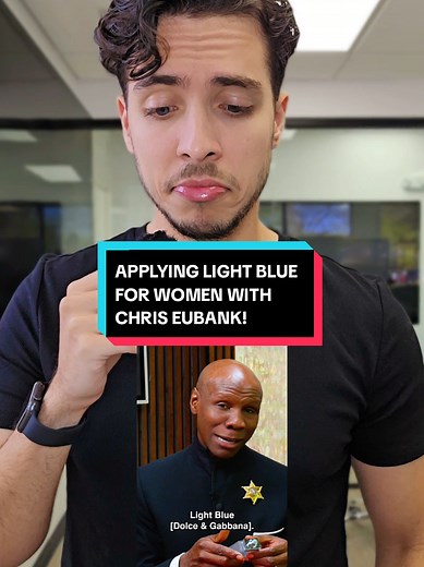 Applying Light Blue Women's Fragrance with Chris Eubank