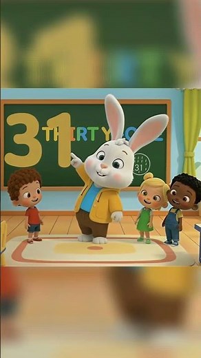 🐰 Learn Number 31 with Bunny | Counting for Kids | 3D Animation | Nursery Rhymes Village
