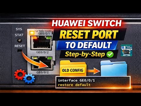 Huawei Switch Port Reset to Default | Reconfigure Port Step-by-Step Tutorial | Network Handbook