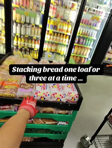 Stacking some bread #oddlysatisfyingvideo #asmr #asmrsounds #satisfyingvideo #hardwork