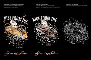 Custom Vector Hand-Drawn T-Shirt Artwork