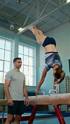 Close-Up: Gymnast’s Overhead Split & Final Victory Pose