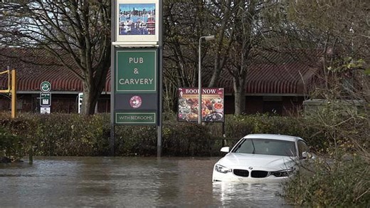 Billing Aquadrome submerged as Storm Bert wreaks havoc across the UK