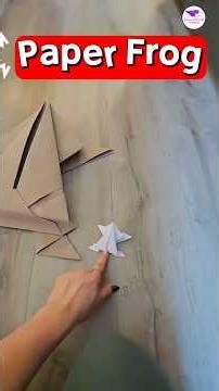 How to make a jumping paper frog - PAPER CRAFTS