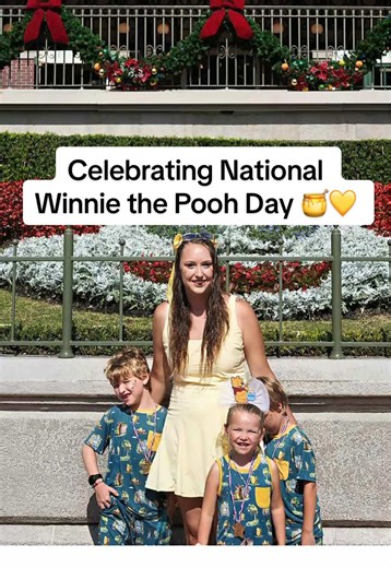Celebrating National Winnie the Pooh Day 🍯💛 Because sometimes we all need a gentle reminder to slow down, enjoy the moment, and maybe have a snack. #winniethepoohday #disneyworld #disneymom #winniethepooh #disneywithkids