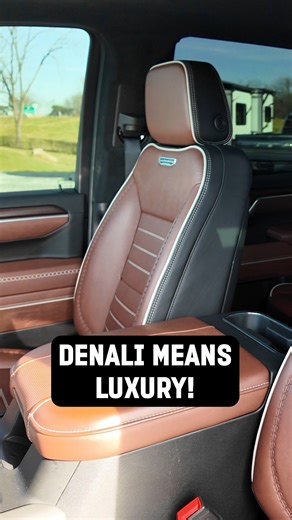 This is where the Denali Ultimate separates itself. The saddle brown leather, topographical map stitching, real wood grain, suede headliner — everything about the interior feels intentionally luxurious, not just upgraded. Bose premium audio, sunroof, power sliding rear window, and a center console all come standard. The AT4X is built for off-road function. The GMC Denali Ultimate is built to feel premium every single time you sit in it. #TruckInterior #GMTrucks #PickupInterior #TruckReview #Luxu