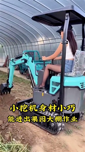 excavator is compact in size and can easily enter and exit greenhouses and orchards for operation.