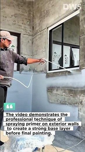 Exterior Wall Primer Spraying Process | Professional Paint Preparation Technique