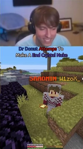 DrDonut Makes An End Crystal Nuke! 💀 #minecraft #shorts