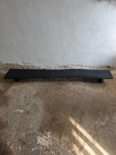 Low Console Table Decorative Wabi Sabi Bench Japanese Solid Wood Furniture Low Wood Slab Bench Industrial Reclaimed Wood Bench Rustic - Etsy