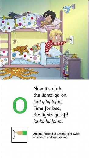 The Lights Go On - Jolly Phonics Song - Learning Letter Sound /o/ for Kids #jollyphonics