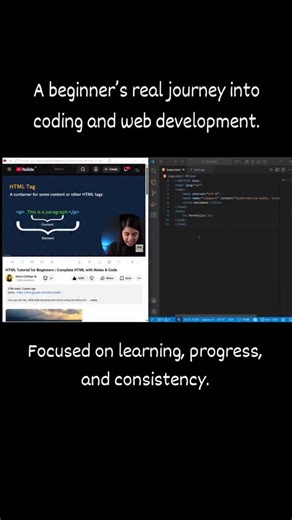 Aman on Instagram: "Learning HTML at 16x speed — consistency at 100% 😎 #shorts #reel #programming"