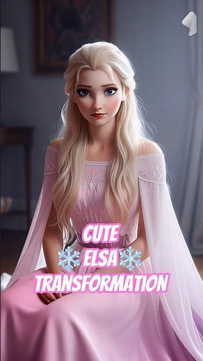 Cute Elsa Transformation ❄️♥️ Frozen Elsa Video #disney #elsa #disneyprincess #frozen3