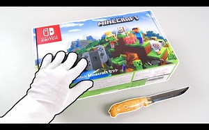 【1080P60】“我的世界”主题任天堂Switch掌机开箱！（超级马里奥皮肤包）