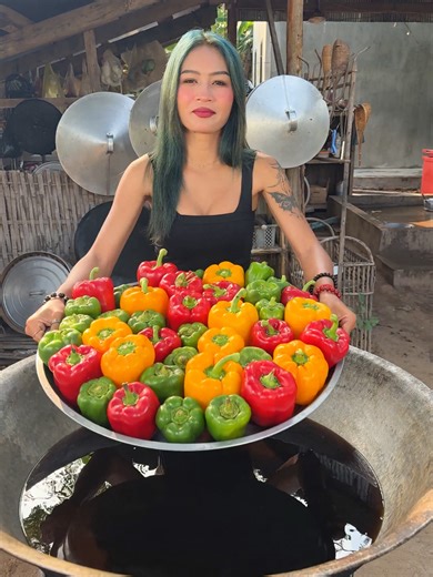Deep Fried Capsicum and Chicken Stir Fry Recipe